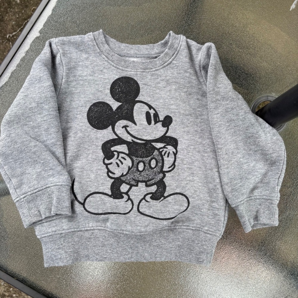 Disney Jumping Beans Mickey Mouse Gray Fleece Sweatshirt Kids 2T BJ84F149KG1